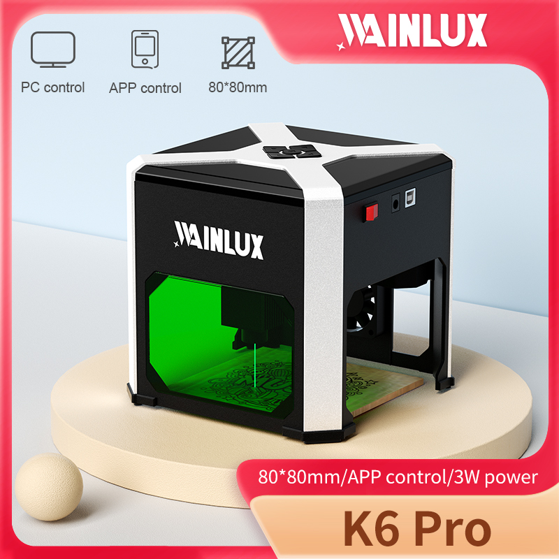 Industrial Laser Removal - Wainlux เลเซอร์แกะสลัก K6 Mark เครื่องตัดไม้เครื่องพลาสติก 3000