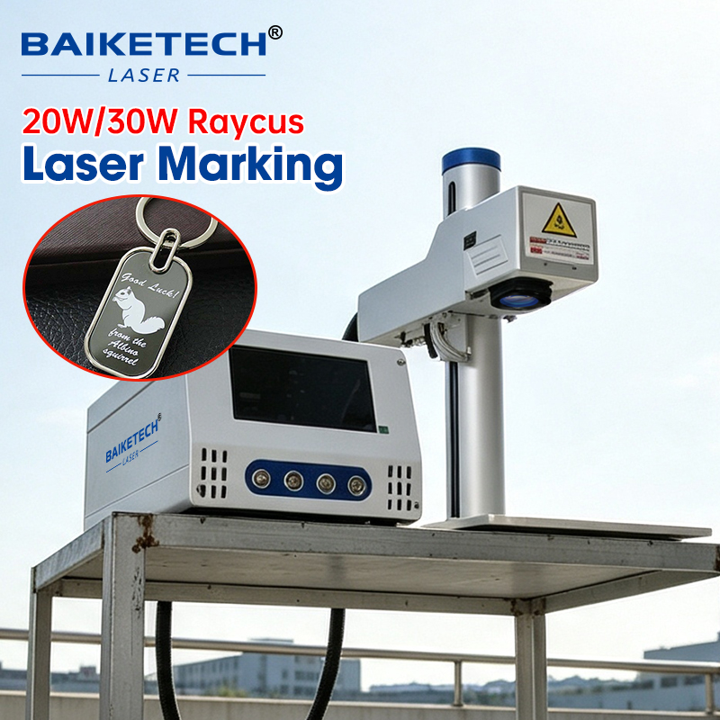 Industrial Laser Marking - เครื่องมาร์กกิ้งด้วยเลเซอร์ไฟเบอร์ความเร็วสูง 20W/30W สำหรับการแกะสลักโลหะในอุตสาหกรรม, การมาร์กกิ้งแบบลอยตัวพร้อมระบบควบคุมหน้าจอสัมผัสและแบตเตอรี่ที่ใช้งานได้นาน