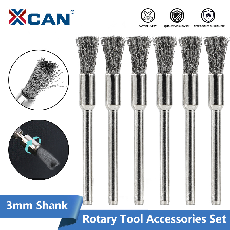 Cnc Router Bit - XCAN แปรงลวดเหล็กชุด 3.0mm Shank สําหรับเครื่องมือโรตารี่ Dremel