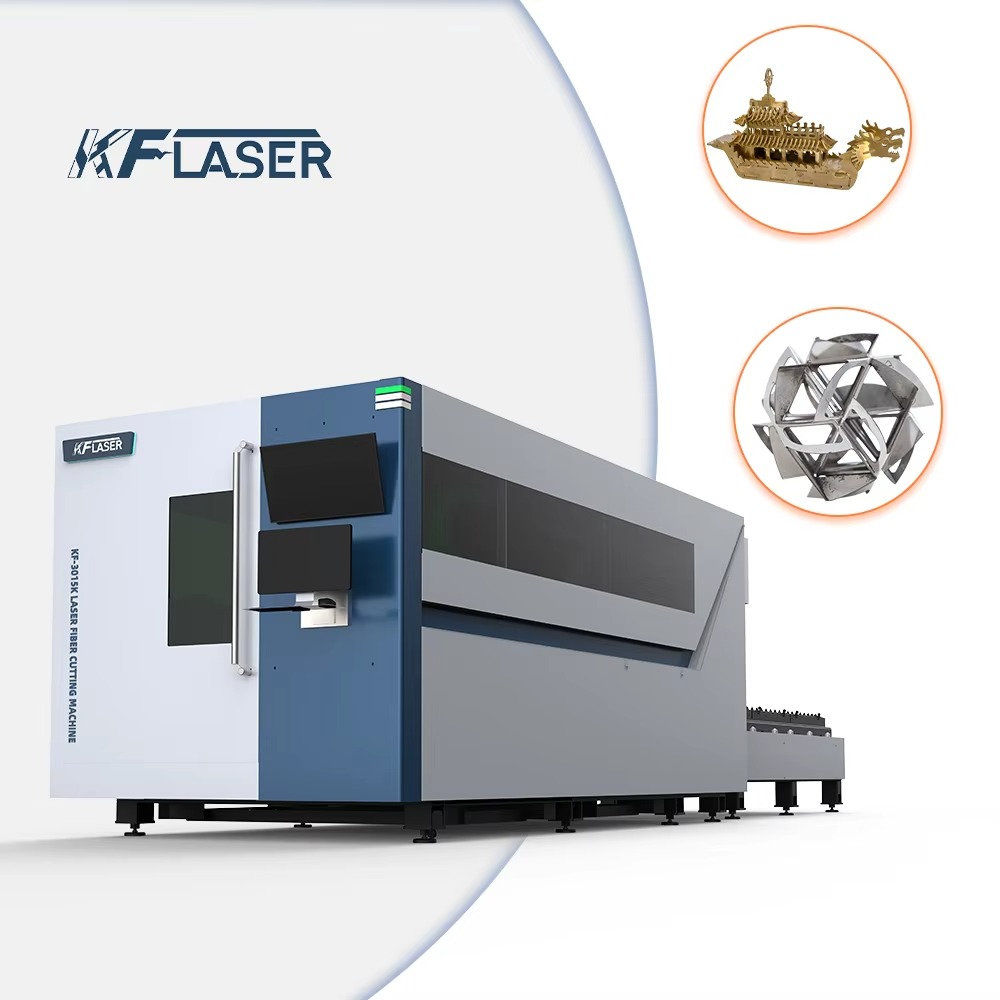 Industrial Laser Machine Price - เครื่องตัดเลเซอร์ไฟเบอร์ CNC สำหรับงานอุตสาหกรรม ตัดโลหะเหล็ก พร้อมฝาครอบป้องกัน ราคาพิเศษ