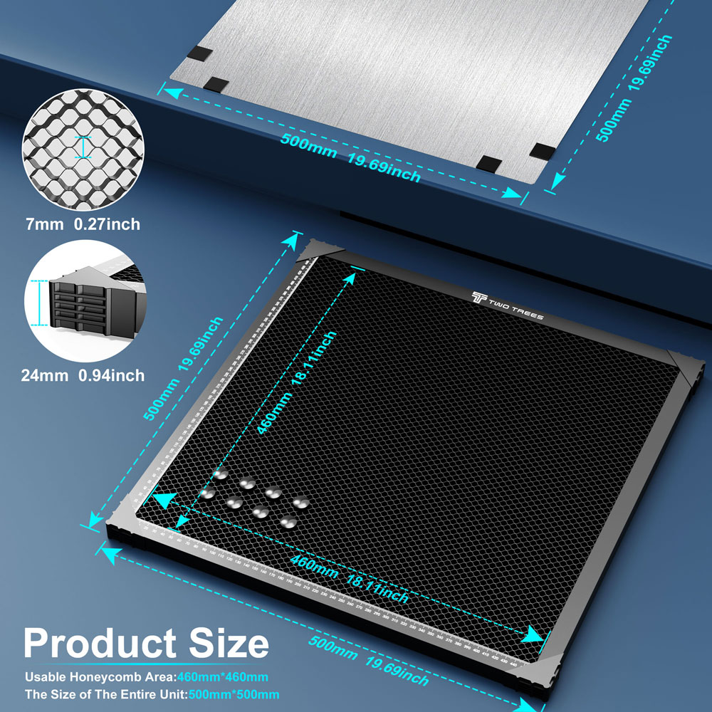 โต๊ะทำงานแบบรังผึ้ง TWOTREES C - Industrial Laser Table บทวิจารณ์และราคา