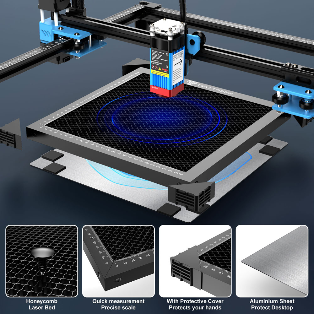 โต๊ะทำงานแบบรังผึ้ง TWOTREES C - Industrial Laser Table บทวิจารณ์และราคา