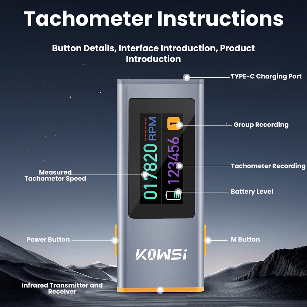 เครื่องวัดความเร็วรอบแบบอินฟรา - Industrial Laser Tachometer บทวิจารณ์และราคา