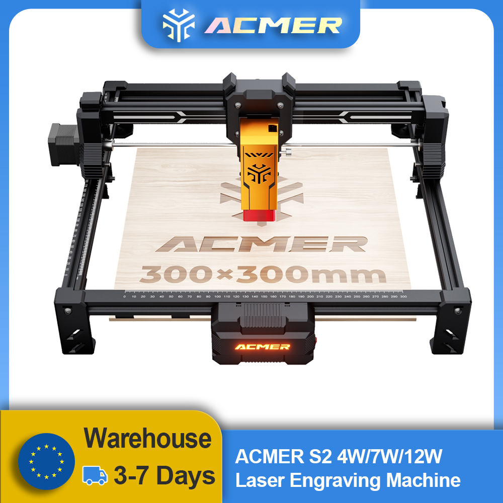 ACMER S2 12W เครื่องแกะสลักและ - Industrial Laser Printing Machine บทวิจารณ์และราคา