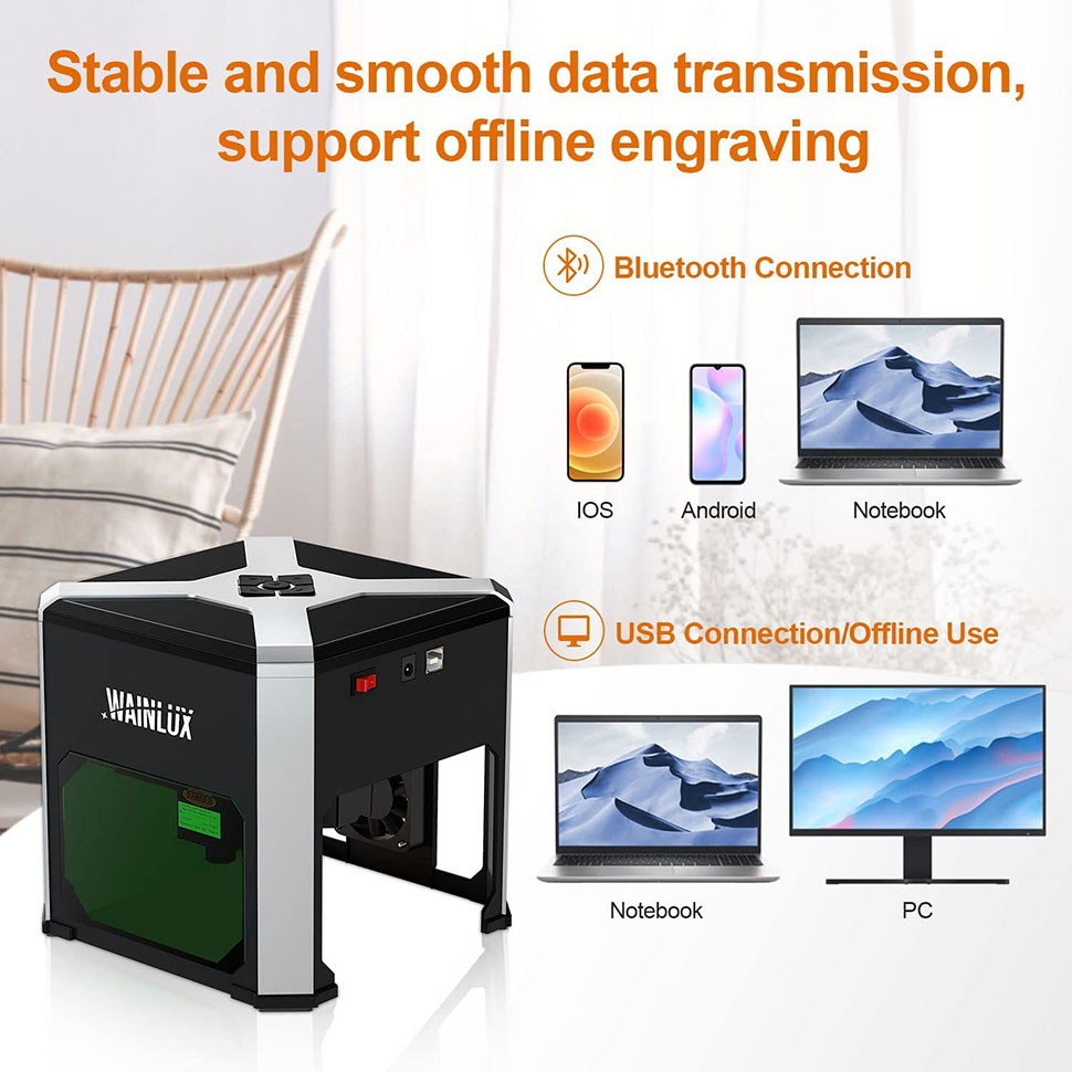 Wainlux เลเซอร์แกะสลัก K6 Mark - Industrial Laser Removal บทวิจารณ์และราคา